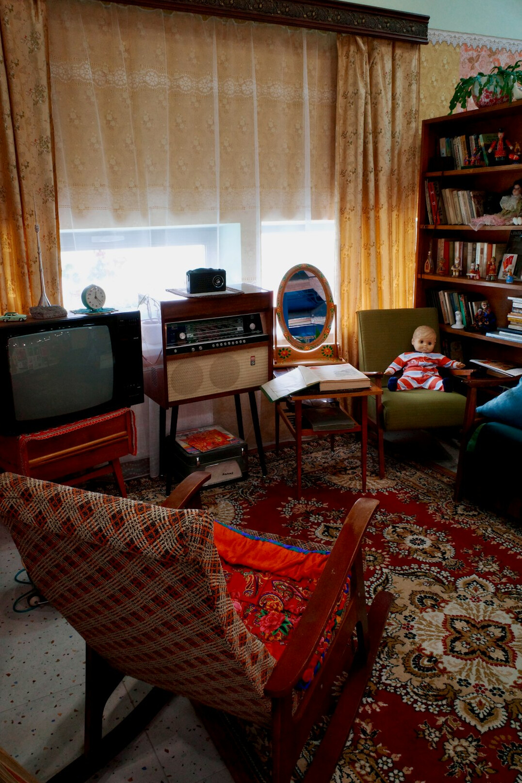 old television in living room
